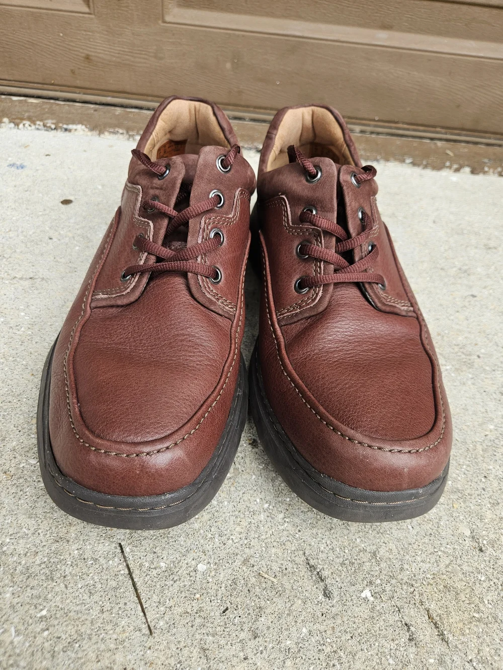 Clarks Unstructured Men's Brown Leather Lace Up Oxford Casual Shoes 11 M Used